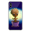 baratos Capinhas para iPhone-Capinha Para Apple iPhone X / iPhone 8 Plus / iPhone 8 Transparente / Estampada Capa traseira Desenho Animado / &amp;Aacute;rvore Macia TPU