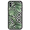 זול מגנים לאייפון-מגן עבור Apple iPhone X / iPhone 8 Plus / iPhone 8 תבנית כיסוי אחורי צמחים / תבנית גאומטרית / אנימציה קשיח אקרילי