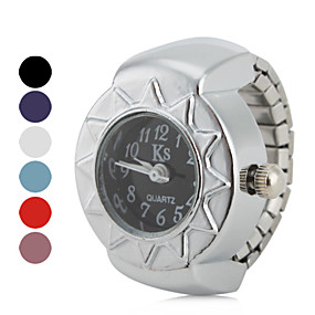 baratos Anéis Relógio-Mulheres Relógio Anel Japanês Quartzo Prata Relógio Casual senhoras Vintage - Vermelho Azul Rosa claro