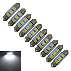 baratos Outras Luzes LED-jiawen 36mm 0.5 w 60lm carro lâmpadas 3leds smd 5050 leitura luz fria branco dc 12 v