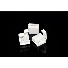 baratos Conetores-Zdm 5 pcs 5050 rgb 10mm tiras de lâmpada à prova d 'água com conector conector de conexão rápida para bar lâmpada