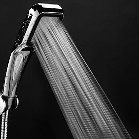 baratos Cozinha &amp; Jantar-Chuveiro de pressão 300 buracos com chrome square rainfall handheld shower head pulverizador de economia de água