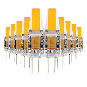 baratos Compre Mais, Poupe Mais-Ywxlight® 10 pcs g4 3 w cob 200-300lm levou luzes bi-pin branco quente fresco branco natural led branco lâmpada bulbo do candelabro de milho 12 v 12-24 v
