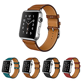 baratos Apple Watch Series 4-Pulseiras de Relógio para Apple Watch Series 5/4/3/2/1 Apple Pulseira de Couro Couro Legitimo Tira de Pulso