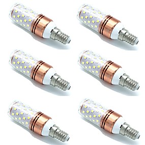 baratos Novidades-6pcs 12 W Lâmpadas Espiga 800 lm E14 E26 / E27 T 60 Contas LED SMD 2835 Decorativa Decoração do casamento de Natal Branco Quente Branco Frio 220-240 V / RoHs