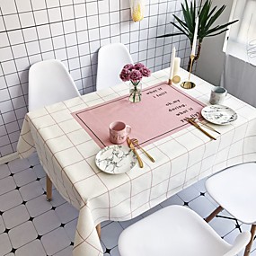 baratos Toalhas de mesa-Moderna Casual Algodão fibra de poliéster Quadrada Toalhas de Mesa Padrão Férias Estampado Amiga-do-Ambiente Impermeável Decorações de mesa