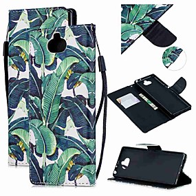 baratos Xperia L2-Capinha Para Sony Sony Xperia 10 / Sony Xperia XZ3 / Xperia XZ2 Compact Carteira / Porta-Cartão / Antichoque Capa Proteção Completa Árvore PU Leather