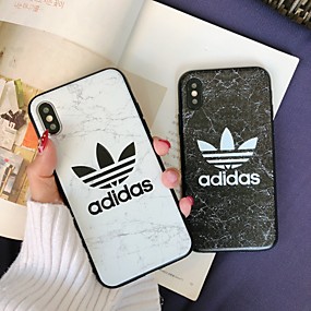 baratos iPhone 7-Capinha Para Apple iPhone XS / iPhone XR / iPhone XS Max Ultra-Fina / Estampada Capa traseira Palavra / Frase / Mármore TPU