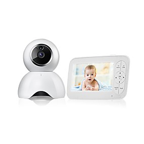 baratos Monitores Bebê-1mp monitor do bebê cmos faixa de visão noturna câmera de segurança sem fio de 5m visão bidirecional de áudio visão noturna detecção de movimento detectar display lcd 720p hd áudio bidirecional
