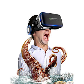 baratos Óculos VR-óculos shinecon vr realidade virtual 3d audiovisual integrada na cabeça montada para telefones móveis