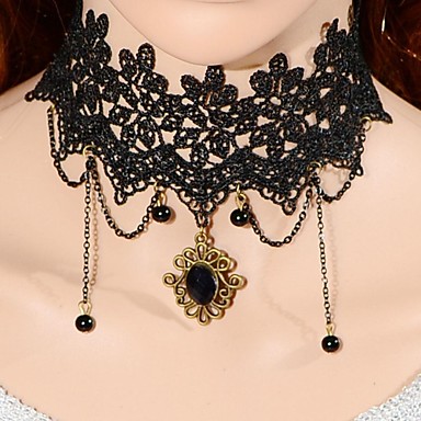 Black Vintage Necklaces Lace Wedding / Party Jewelry 1917668 2018 – $4.99