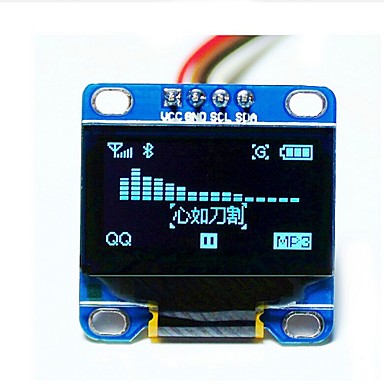 baratos Displays-0.96 "polegadas azul i2c CII série 128x64 LCD OLED levou módulo de exibição para arduino 51 msp420 stim32 scr