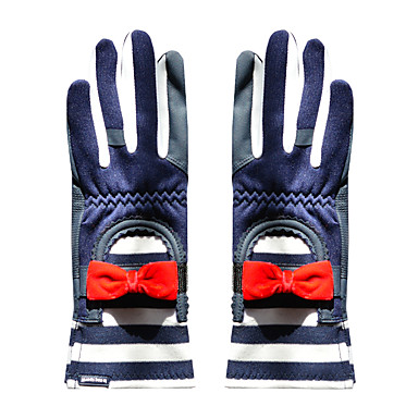 baratos Outros Esportes-Dedo Total Mulheres Respirável Manter Quente Vestível Golfe Luva Pele PU Azul Real Exercicio Exterior / Inverno