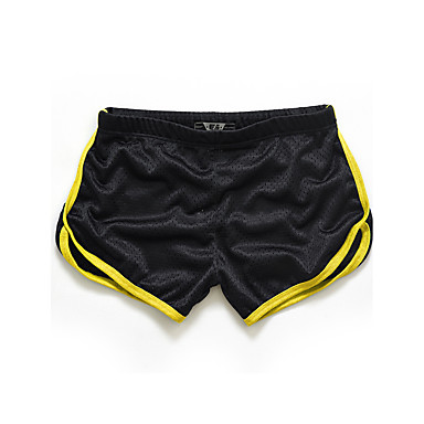 baratos Shorts-Homens Esportivo / Activo Esporte Casual Esportes Delgado / Shorts Calças - Sólido / Estampa Colorida Verão Amarelo Azul Claro Azul Real XL XXL XXXL