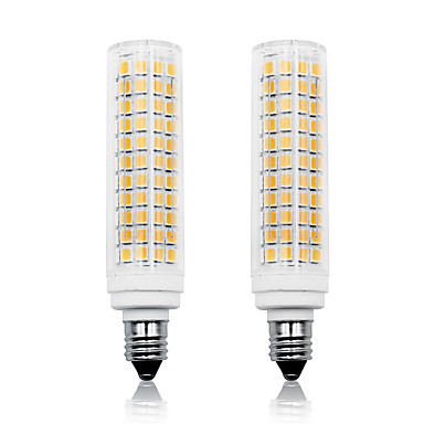 baratos Lâmpadas de LED-Loende 2 pcs 11 w led milho luzes 750 lm e11 t 136 led contas smd 2835 dimmable branco quente branco 110-130 v 200-240 v